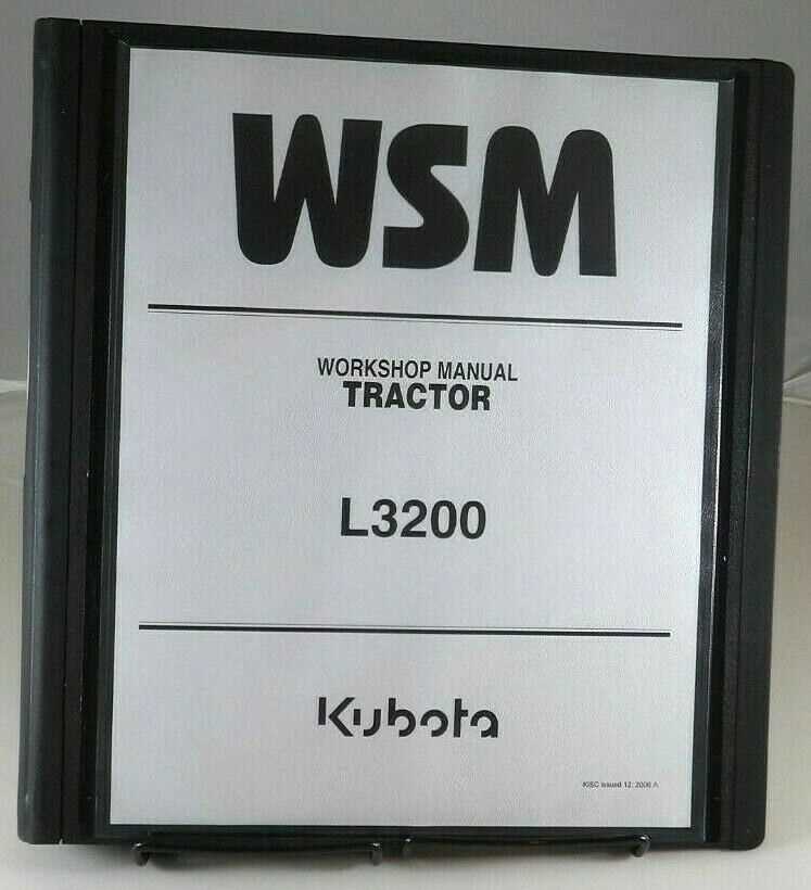 kubota l3200 owners manual