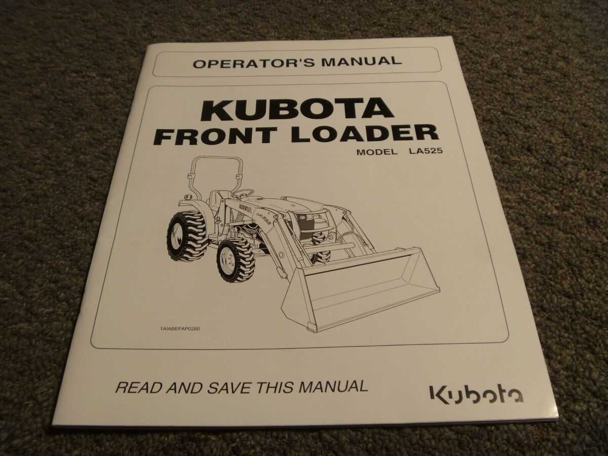 kubota la525 owners manual