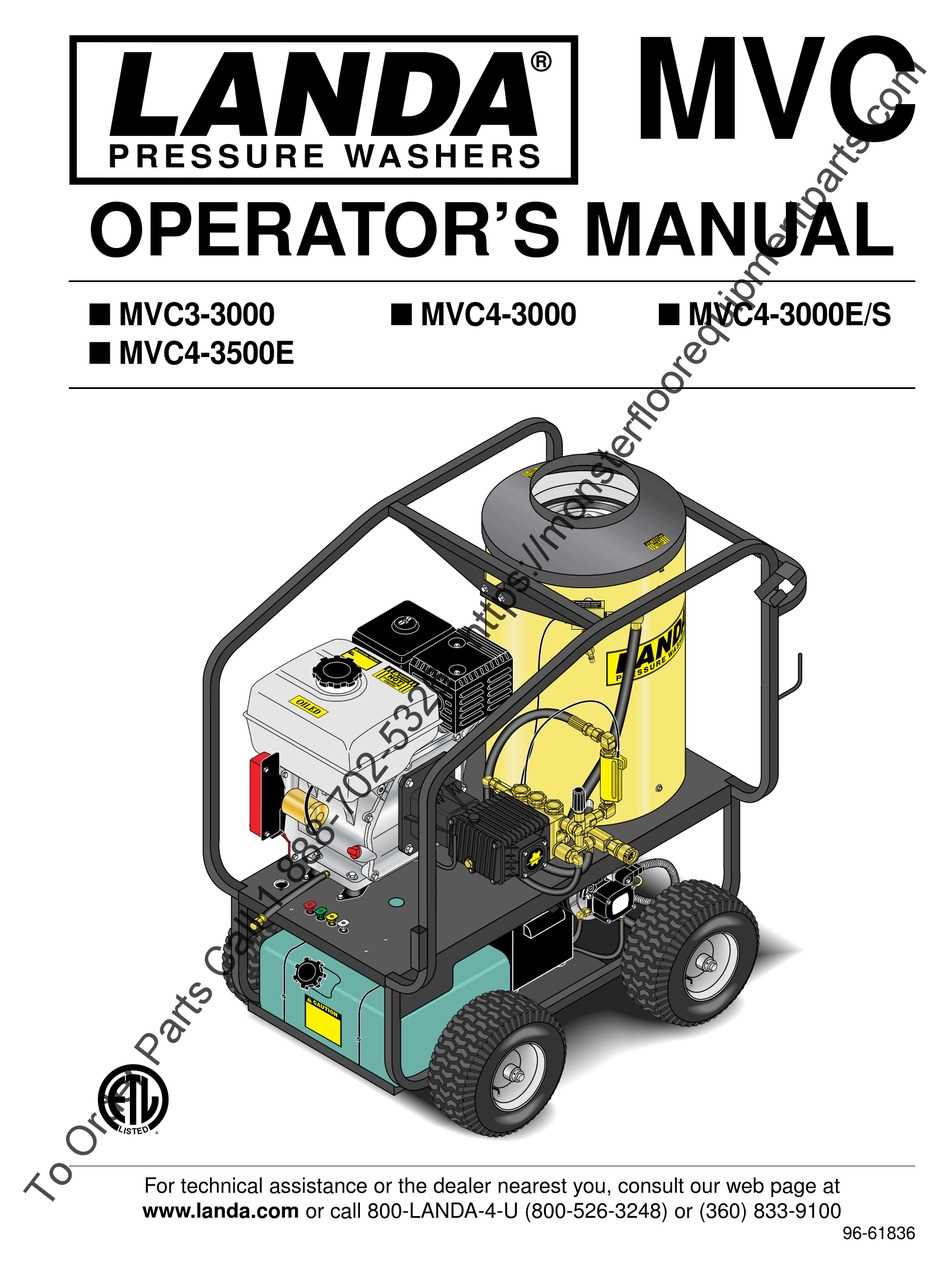 landa pressure washer owners manual