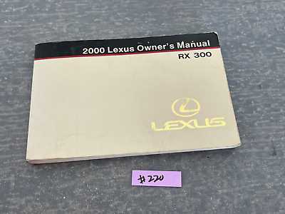 lexus rx300 owners manual