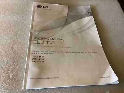 lg tv owners manual