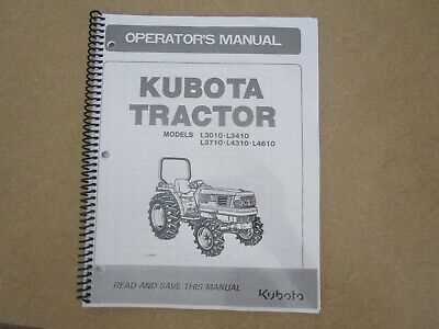 kubota l3010 owners manual