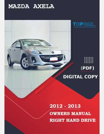 mazda axela 2010 owners manual