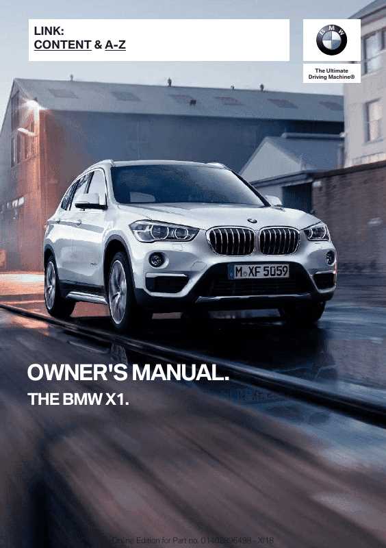 2017 bmw x1 owners manual