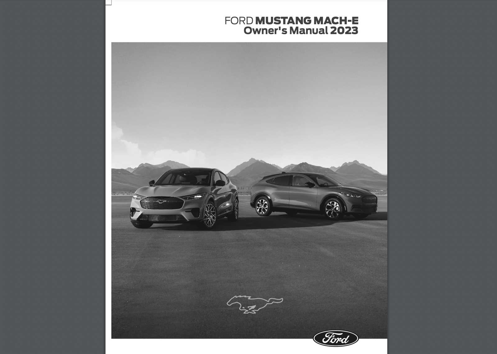 mach e owners manual 2023