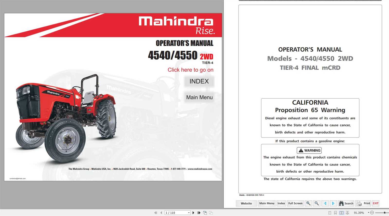 mahindra 5500 owners manual