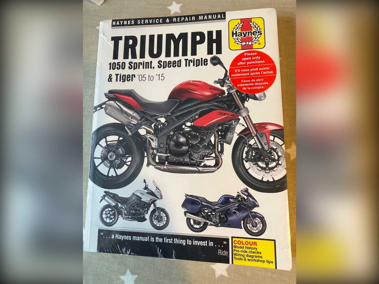 triumph speed triple owners manual