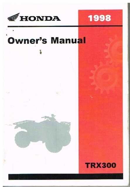 1998 honda fourtrax 300 owners manual