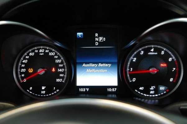 mercedes red battery sign see owners manual