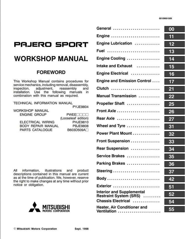 mitsubishi montero owners manual