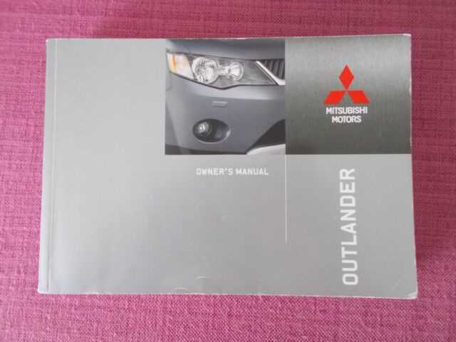 2006 mitsubishi outlander owners manual