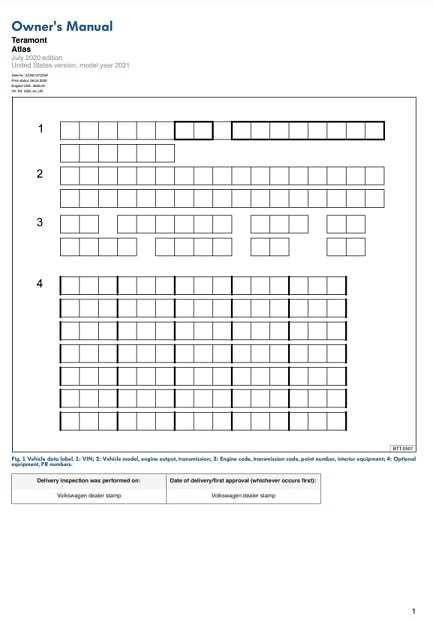 vw atlas owners manual