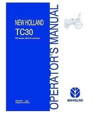 new holland tc30 owners manual