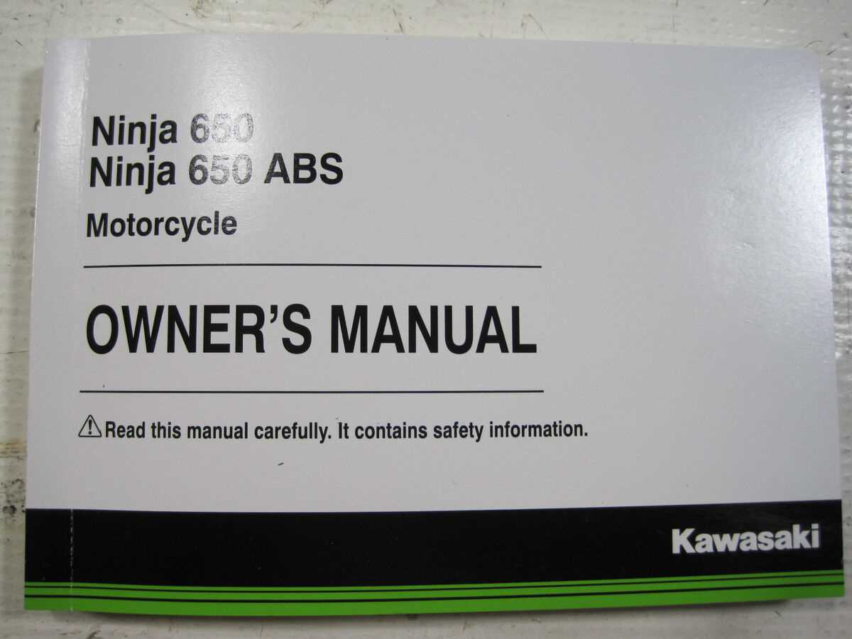 ninja 650 owners manual