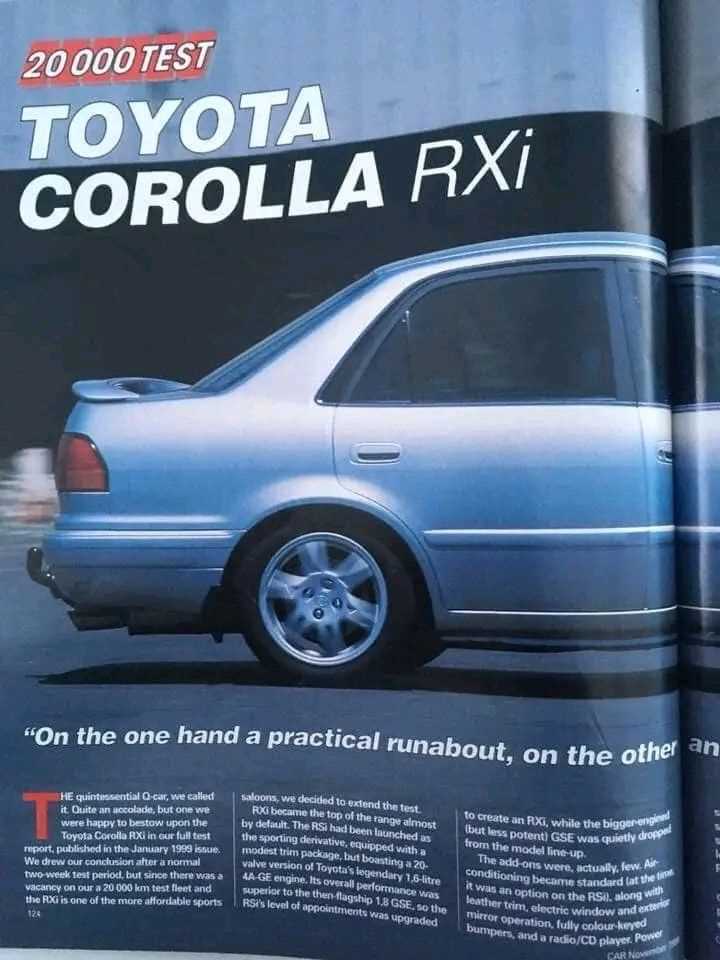 1999 toyota corolla owners manual