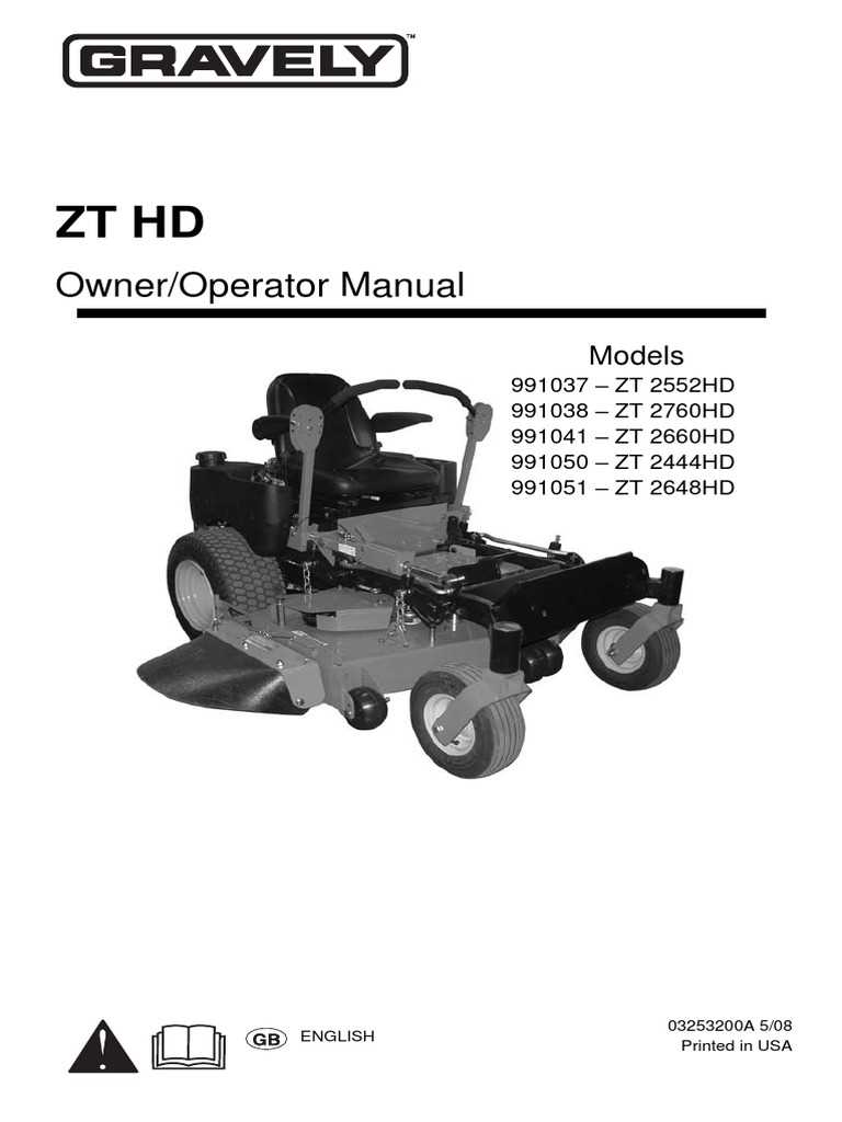 gravely ztx 52 owners manual