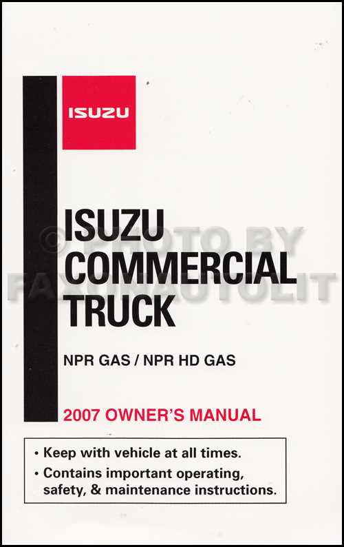 isuzu npr hd owners manual