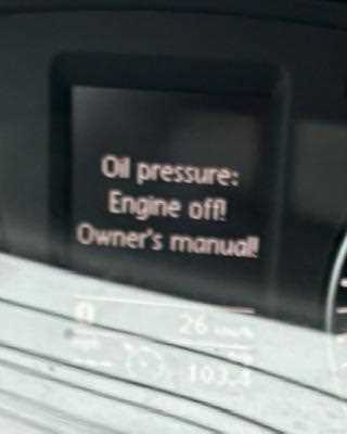 oil pressure engine off owners manual vw