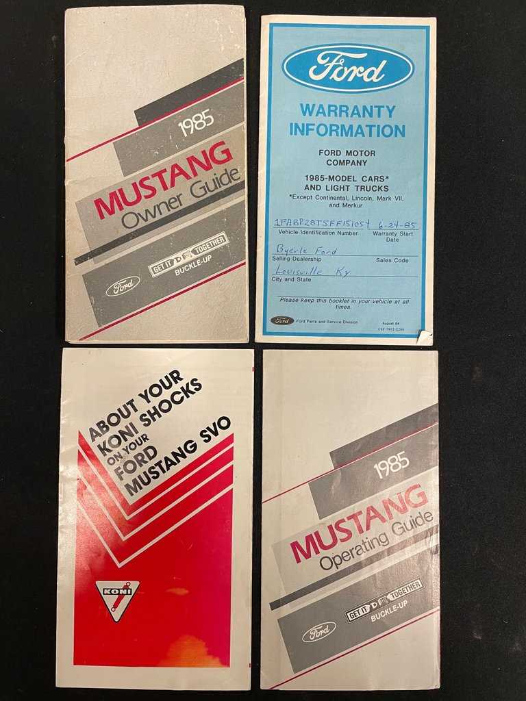 1985 mustang owners manual