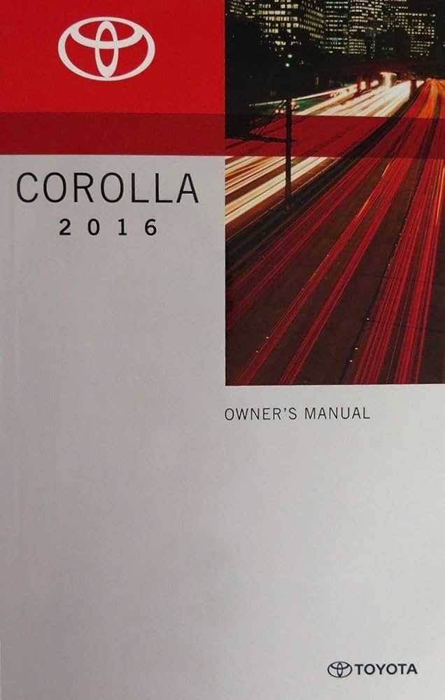 2016 toyota corolla owners manual