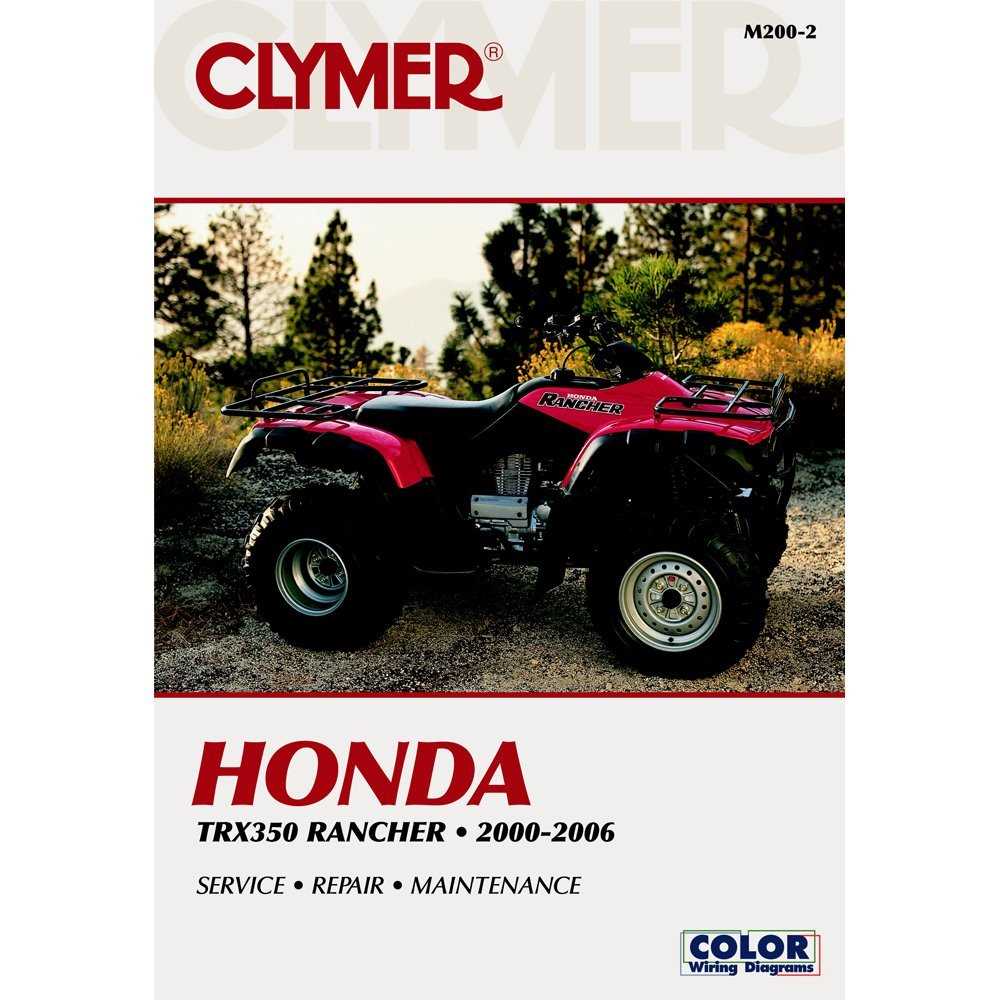 2001 honda rancher 350 owners manual