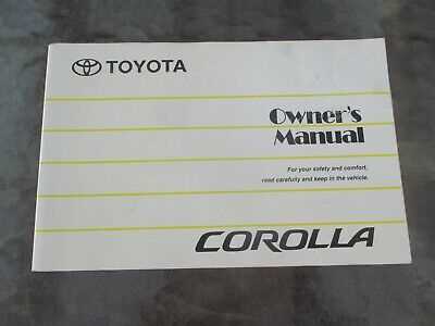 2002 toyota corolla owners manual