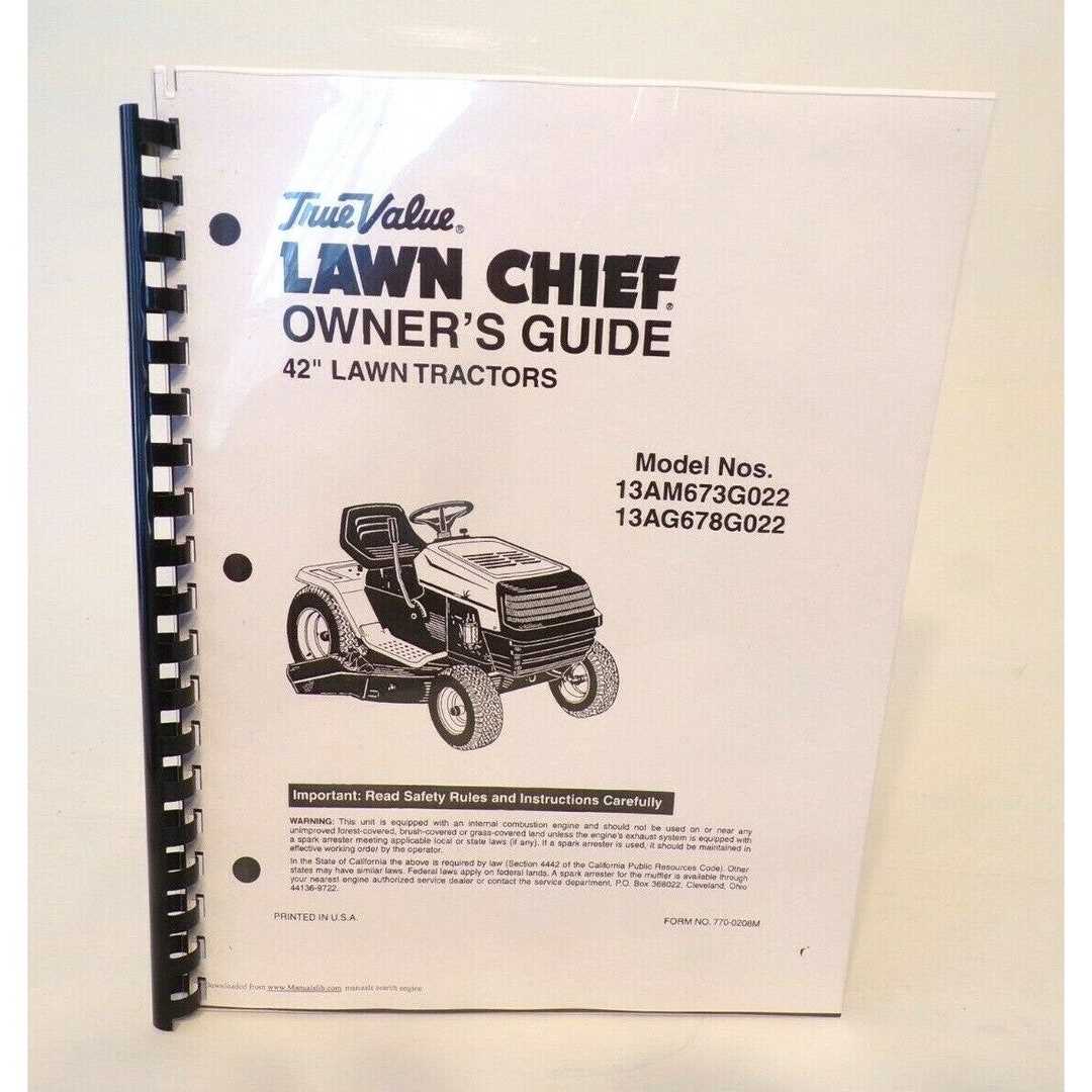 yard machine lawn mower owners manual