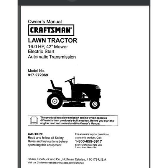 craftsman lawn mower owners manual 917