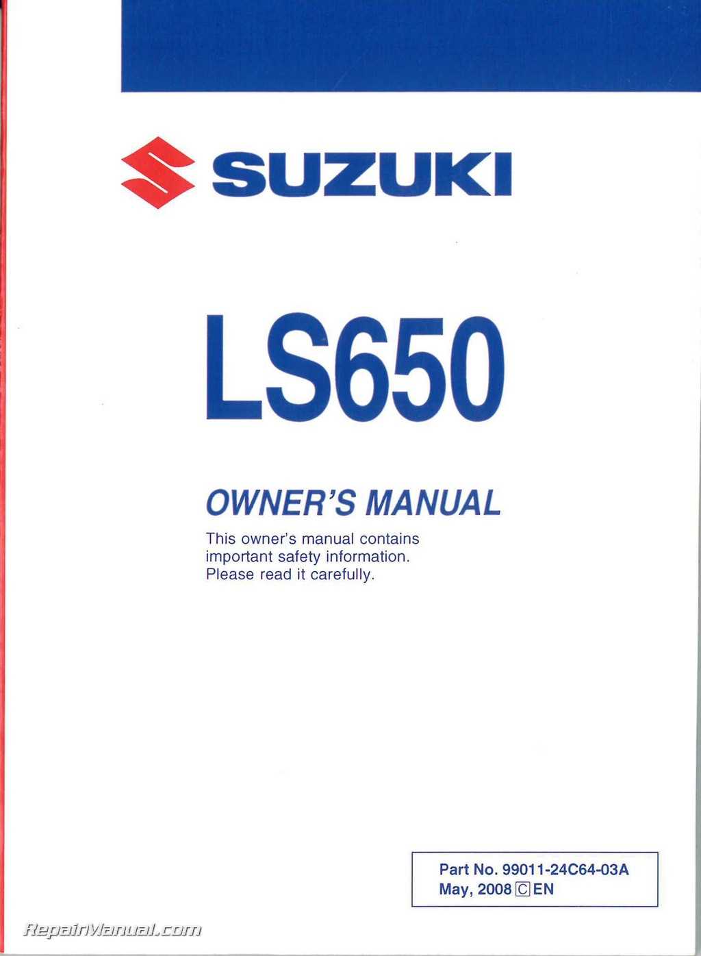 suzuki boulevard s40 owners manual