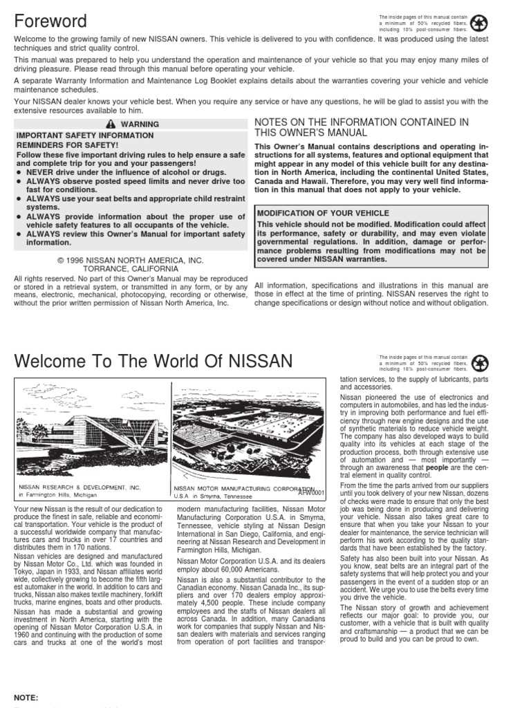 nissan sentra owners manual