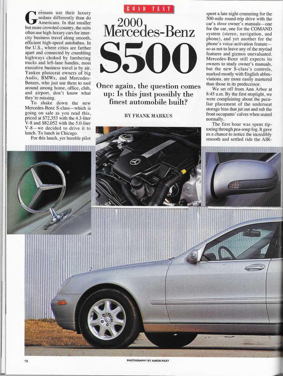 2000 mercedes benz s430 owners manual