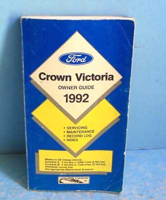 1992 ford crown victoria owners manual