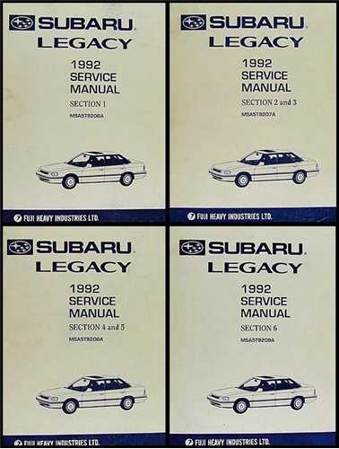 1997 subaru legacy owners manual