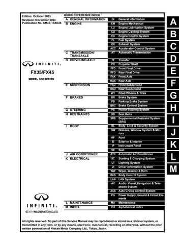 2004 infiniti fx35 owners manual