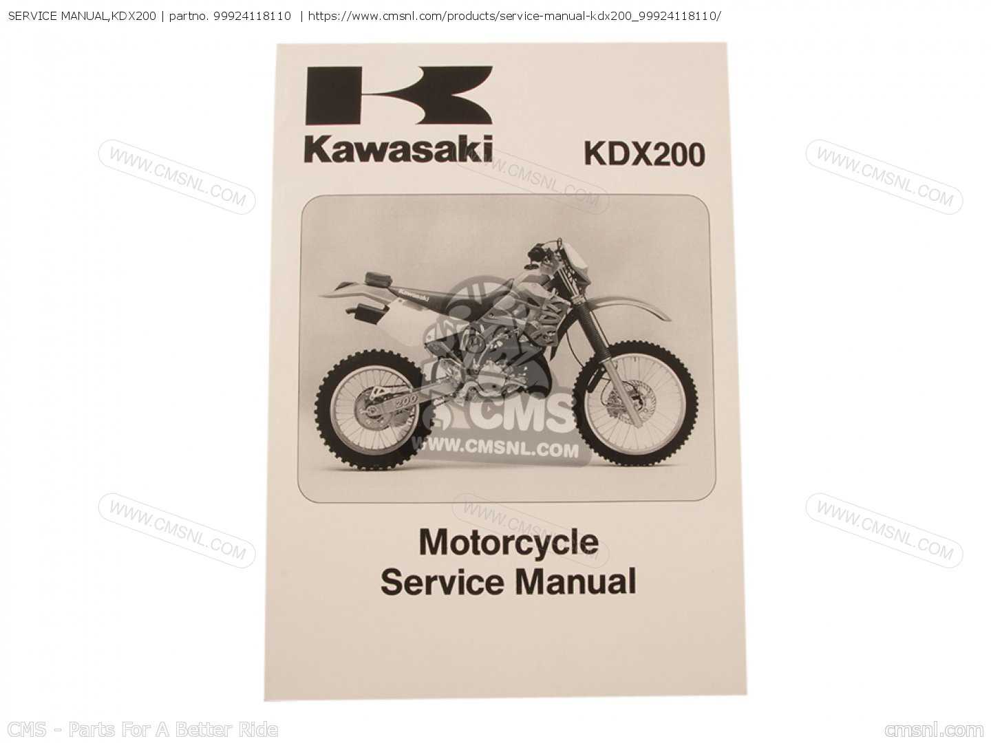 kawasaki kdx 200 owners manual