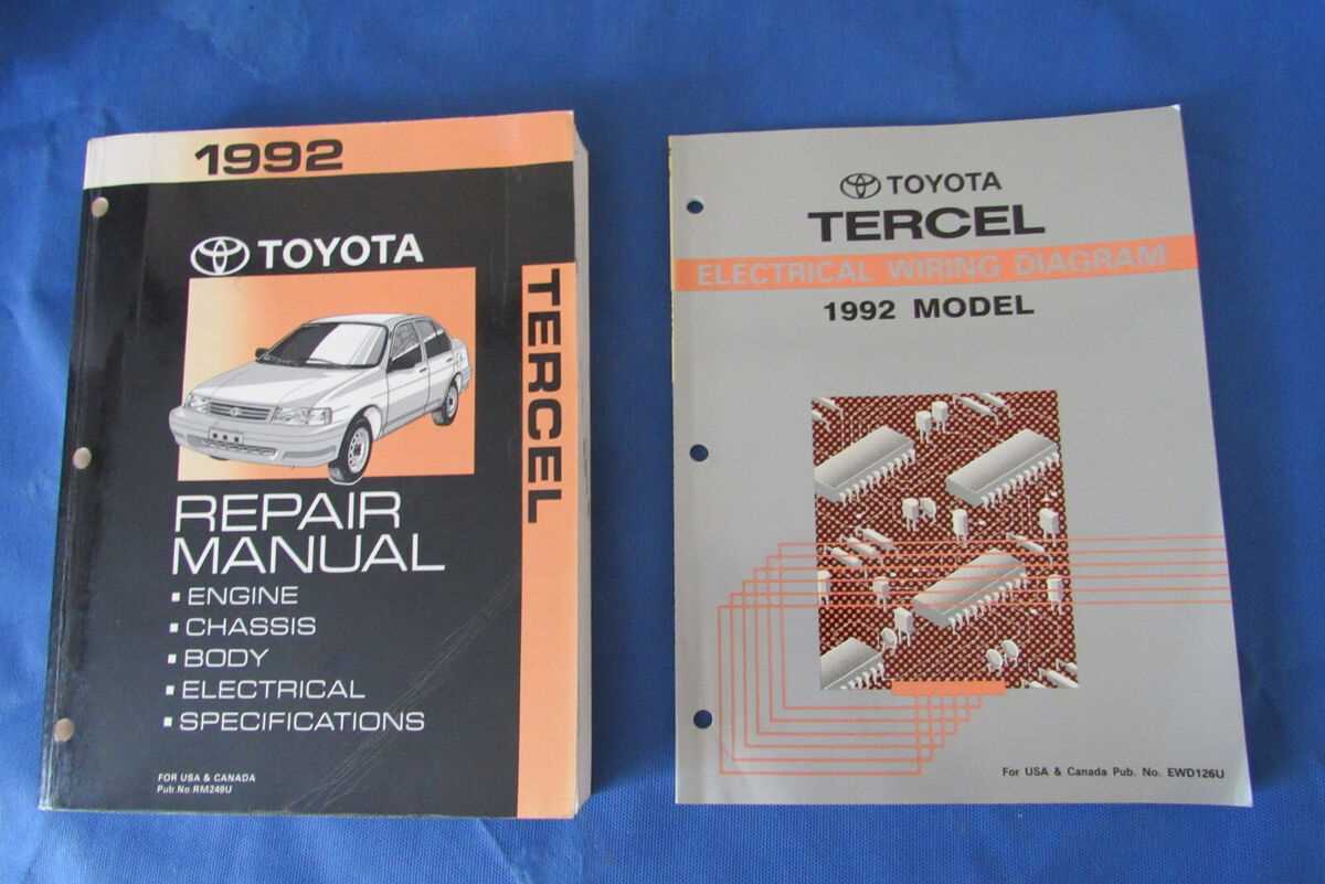 1992 toyota tercel owners manual