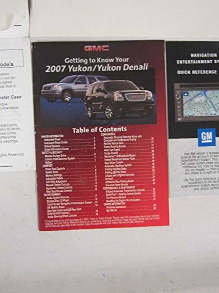 2007 yukon denali owners manual