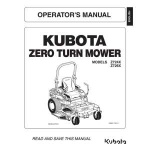 kubota zg23 owners manual