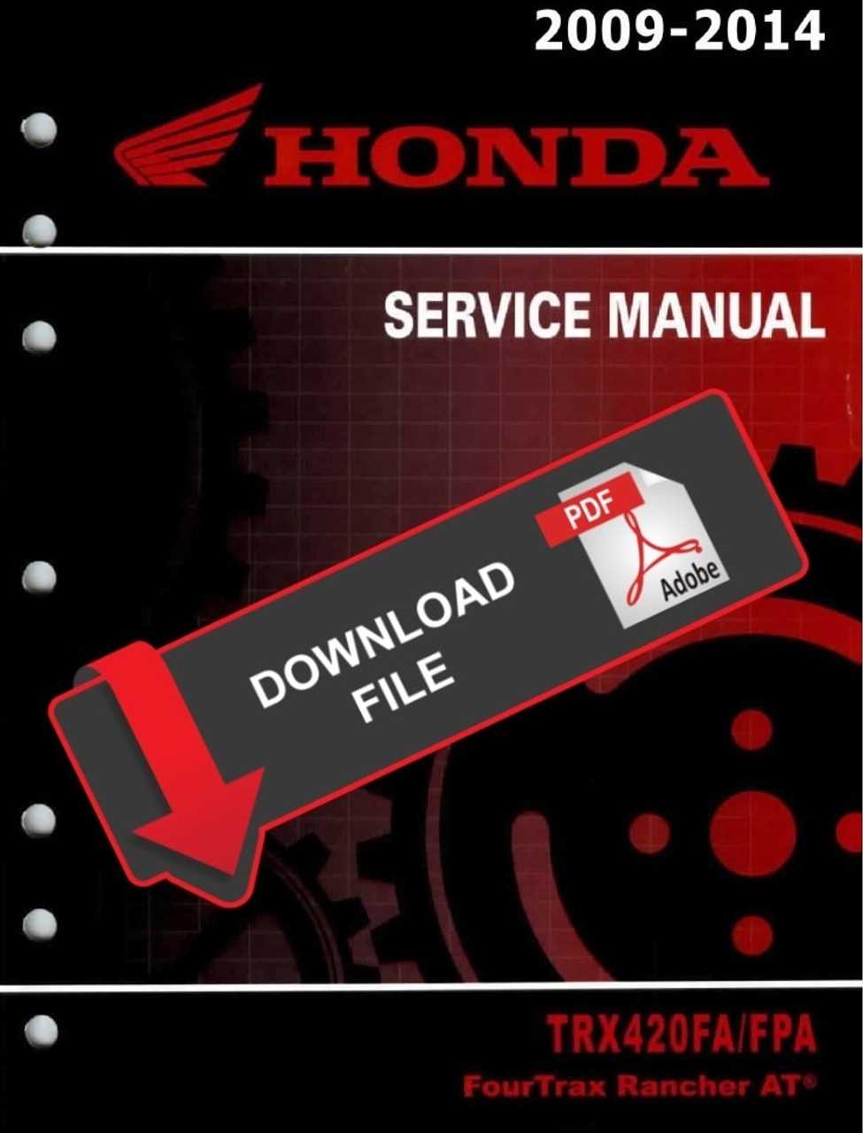 2012 honda rancher 420 owners manual