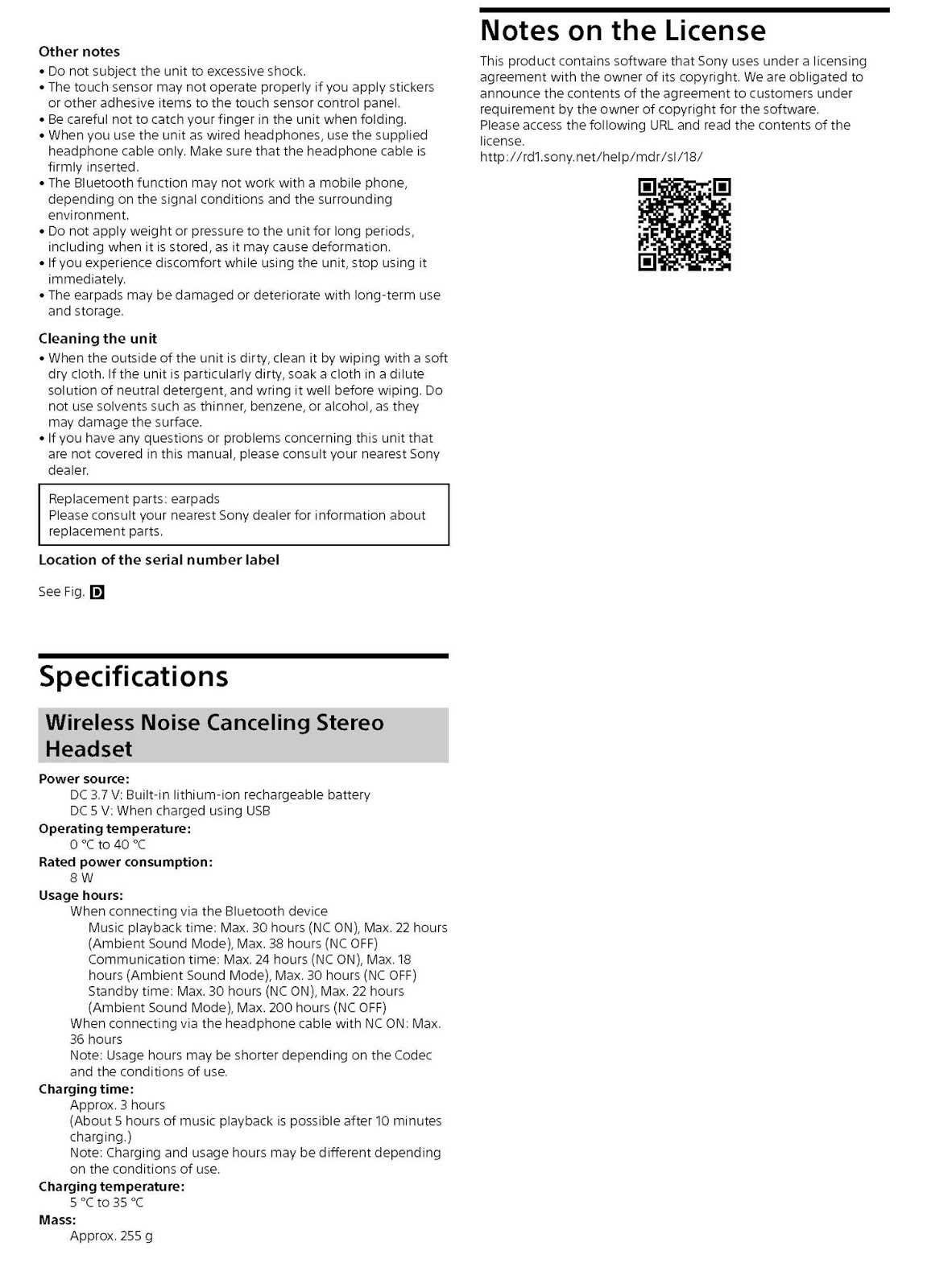 sony wh 1000xm3 owners manual