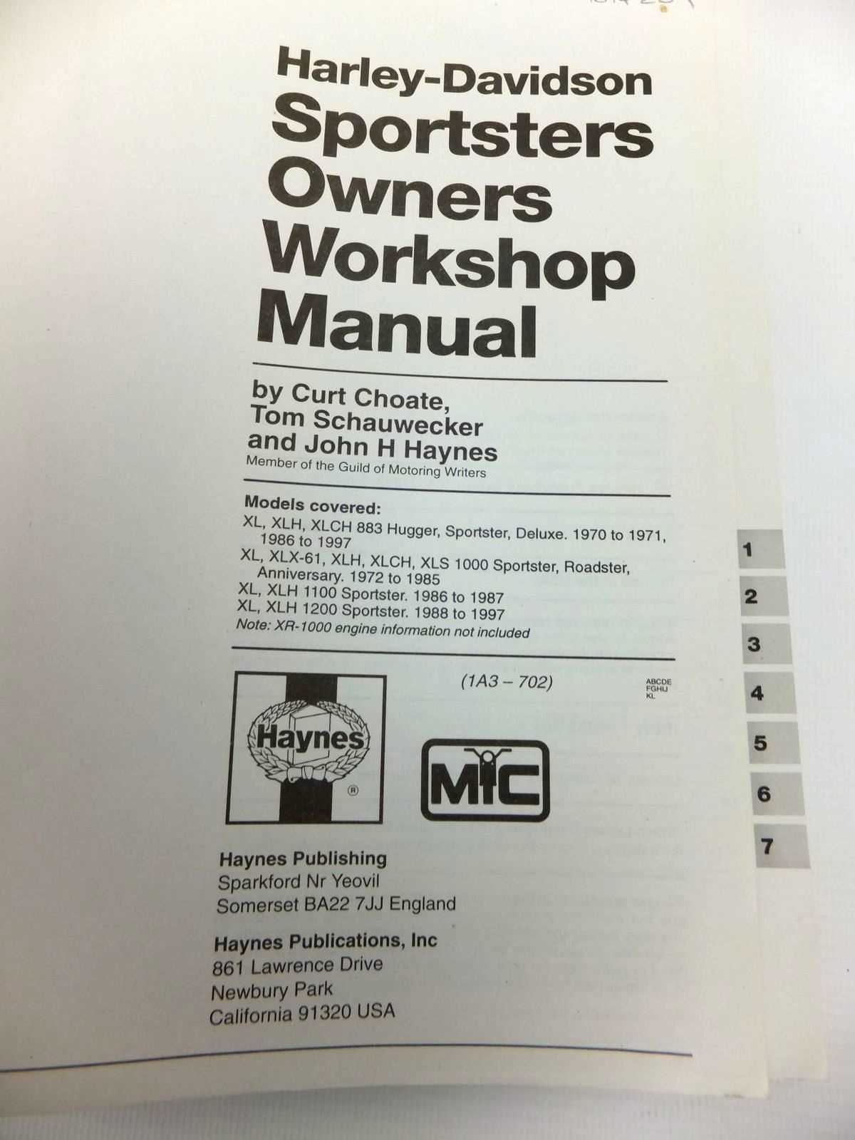 sportster s owners manual