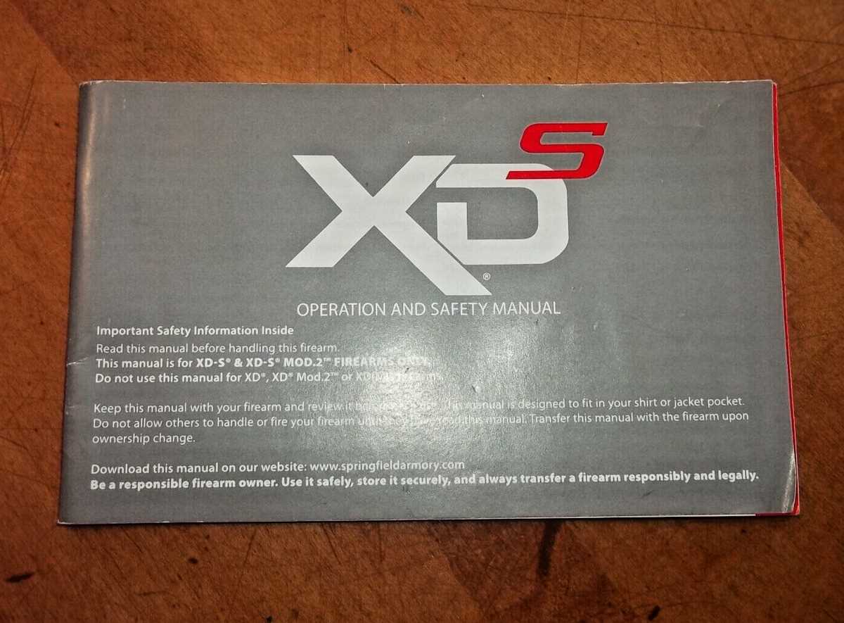 springfield xd 9mm owners manual