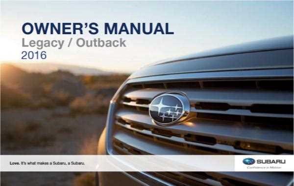 2021 subaru outback owners manual