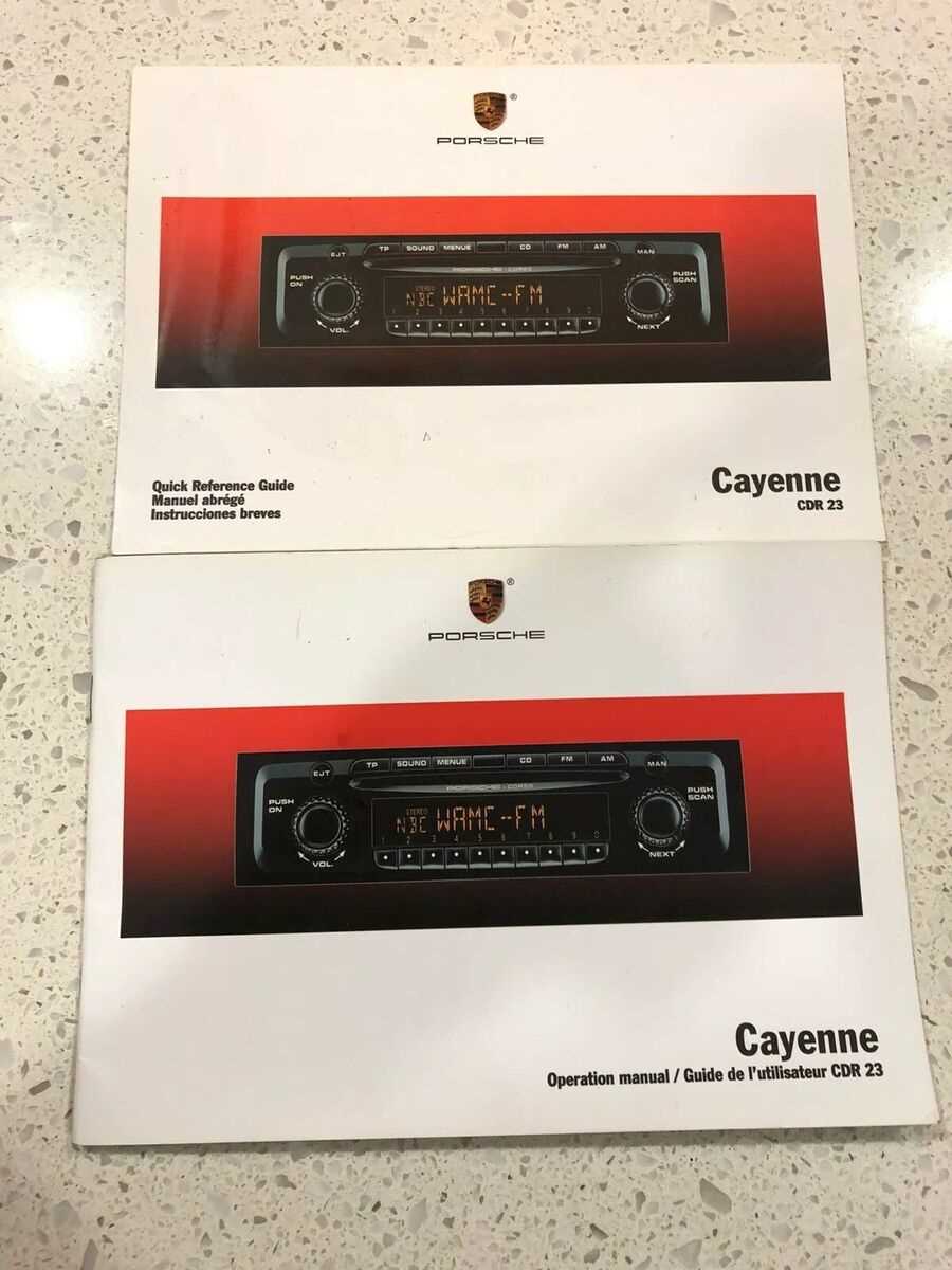 2004 porsche cayenne owners manual