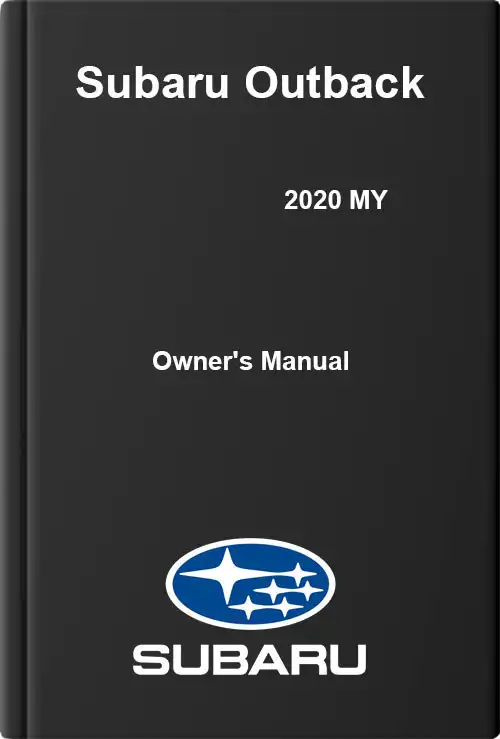 subaru outback 2020 owners manual