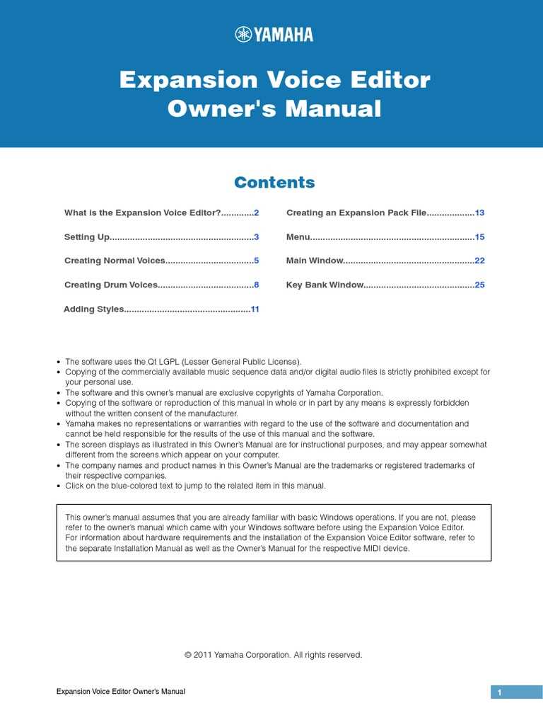 the owners manual to the voice