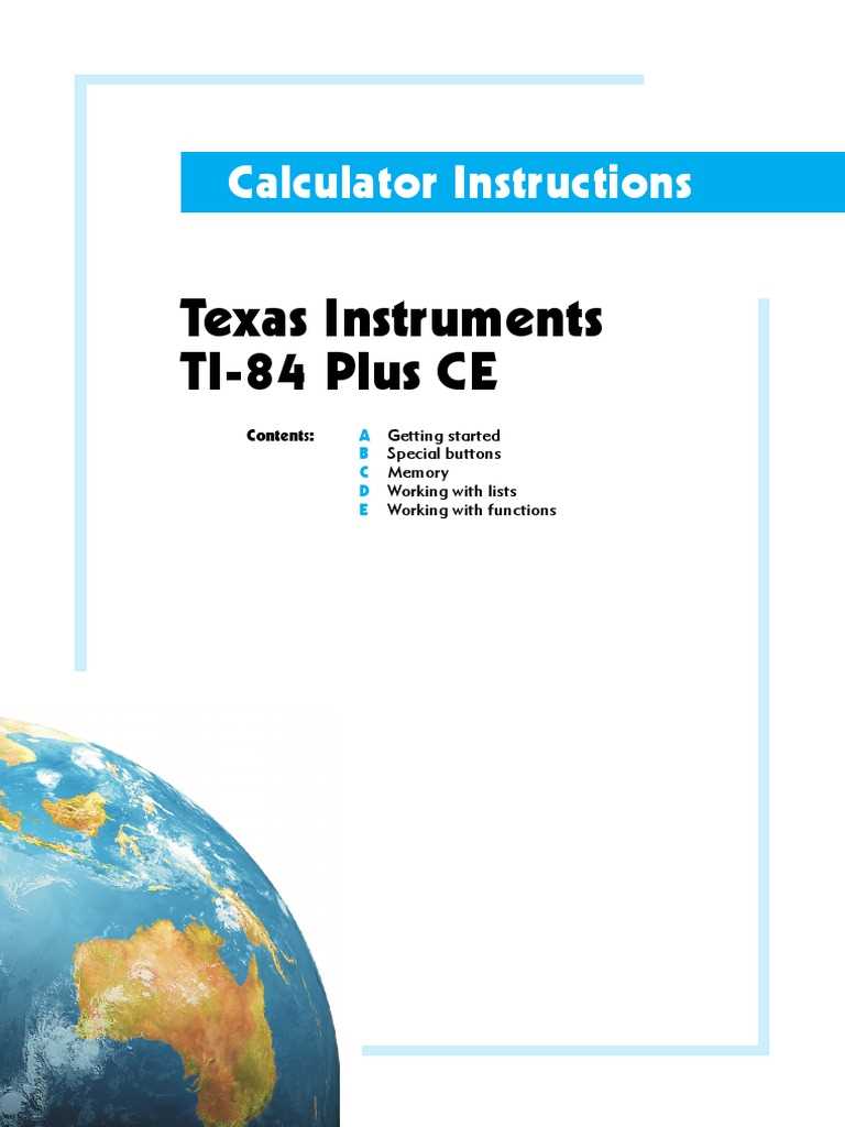 ti 84 plus owners manual