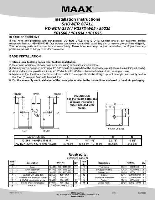 maax hydro swirl owners manual