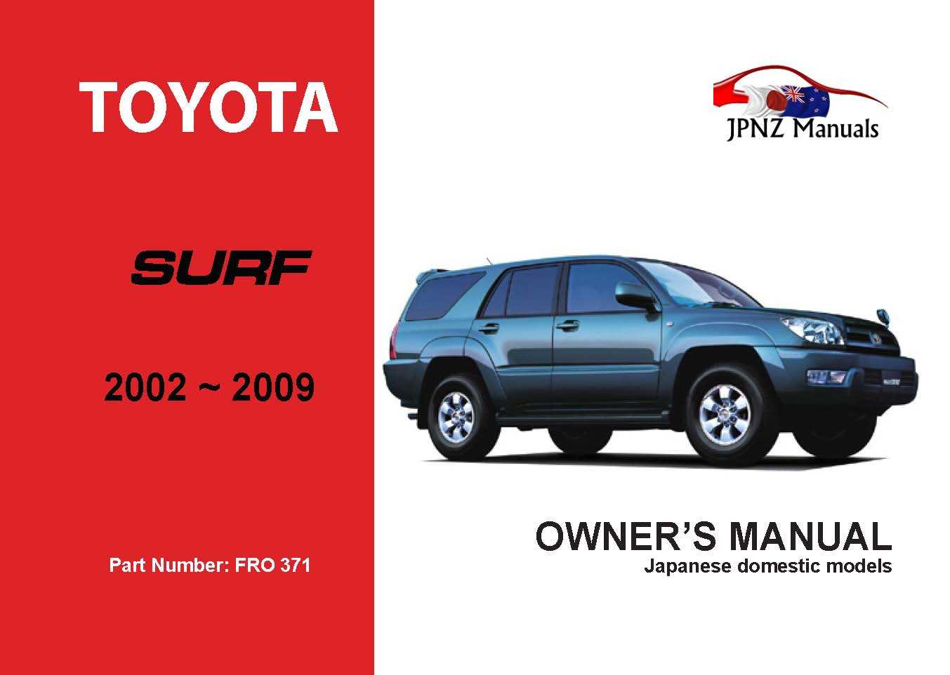 toyota 4runner owners manual