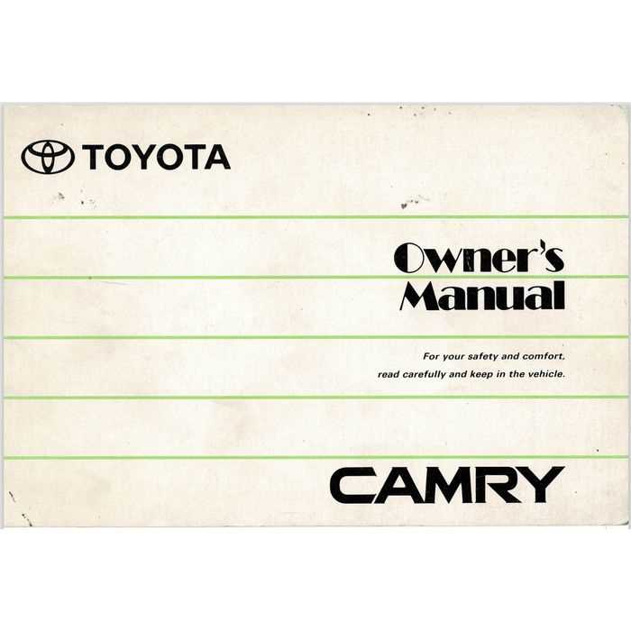 toyota camry 2009 owners manual